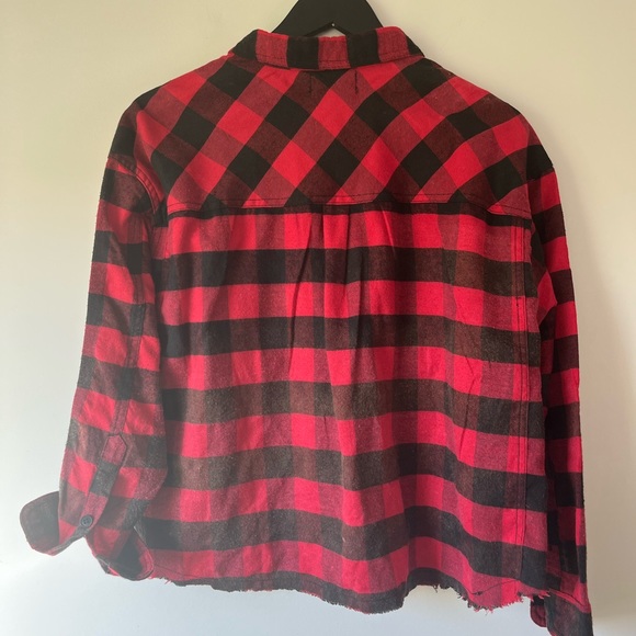 Jolie and Joy Red and Black Plaid Flannel - Picture 3 of 11